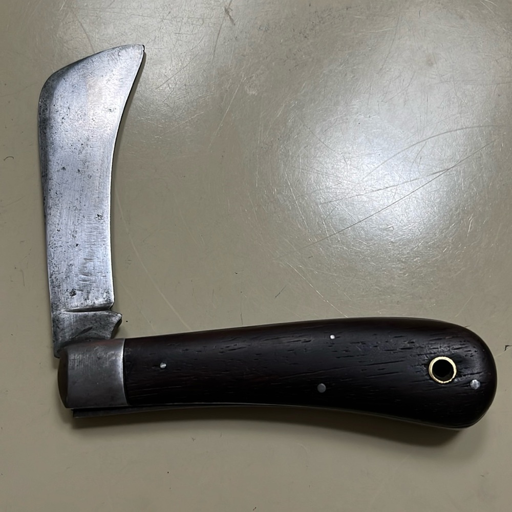 Vintage Union CutCo Hawkbill Pruner Knife Olean NY ca. 1911 Wood Handle